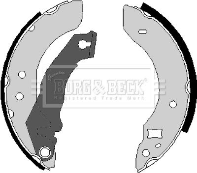 BORG & BECK Комплект тормозных колодок BBS6162